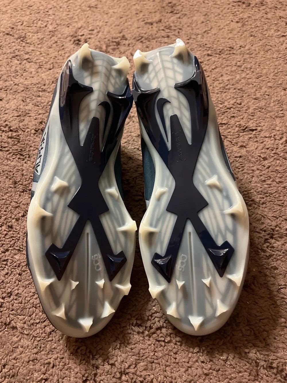 New Nike Alpha Menace Elite 3 Football Cleats Navy Blue Size 15 CT6648-400